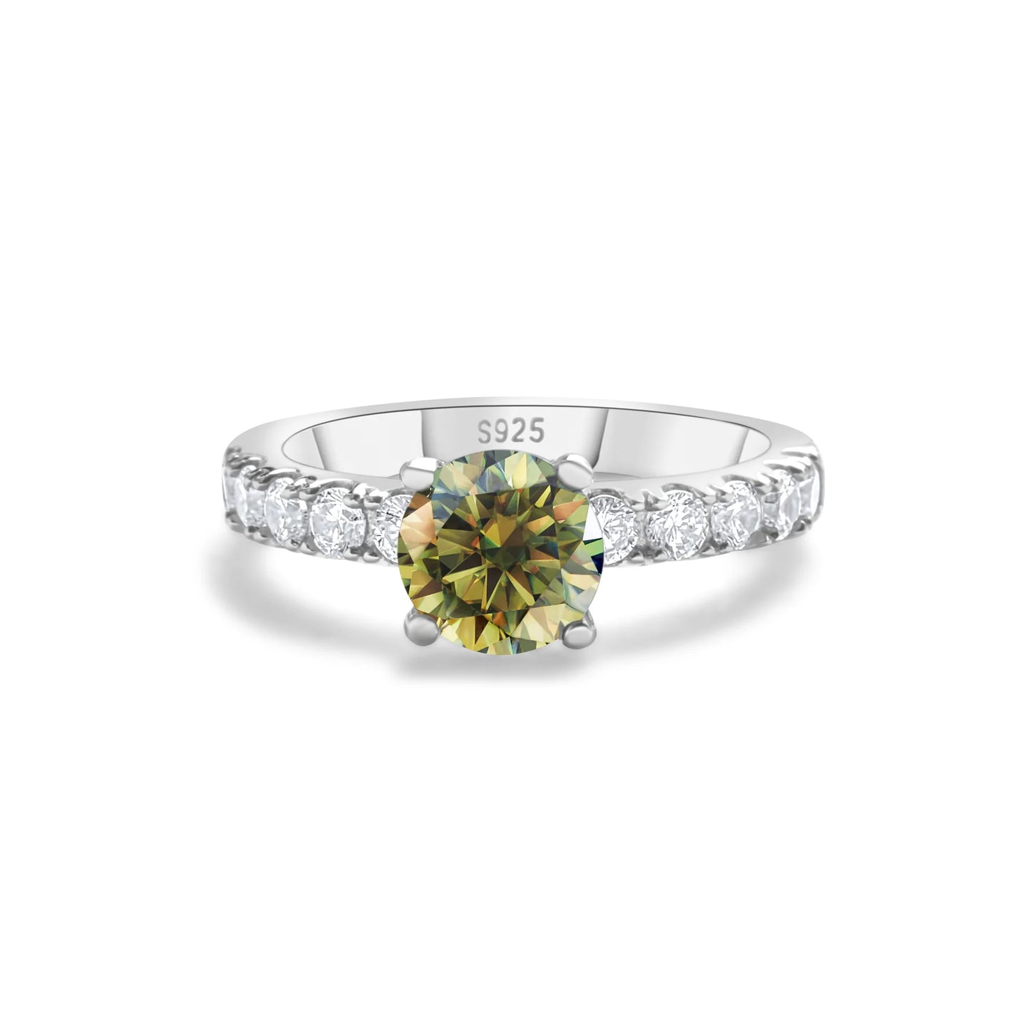 Anillo moissanita 1 quilate de Plata de Ley S925