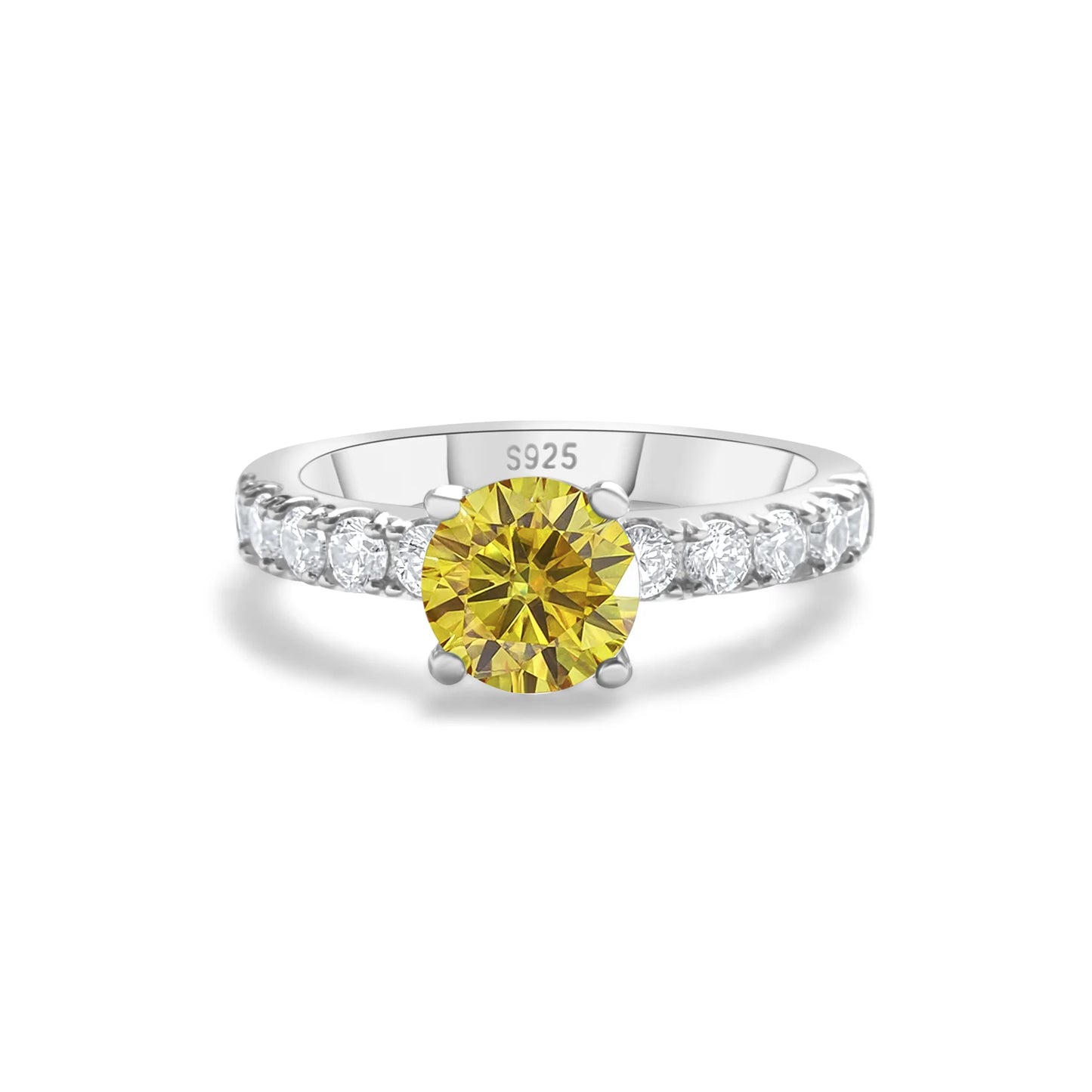 Anillo moissanita 1 quilate de Plata de Ley S925