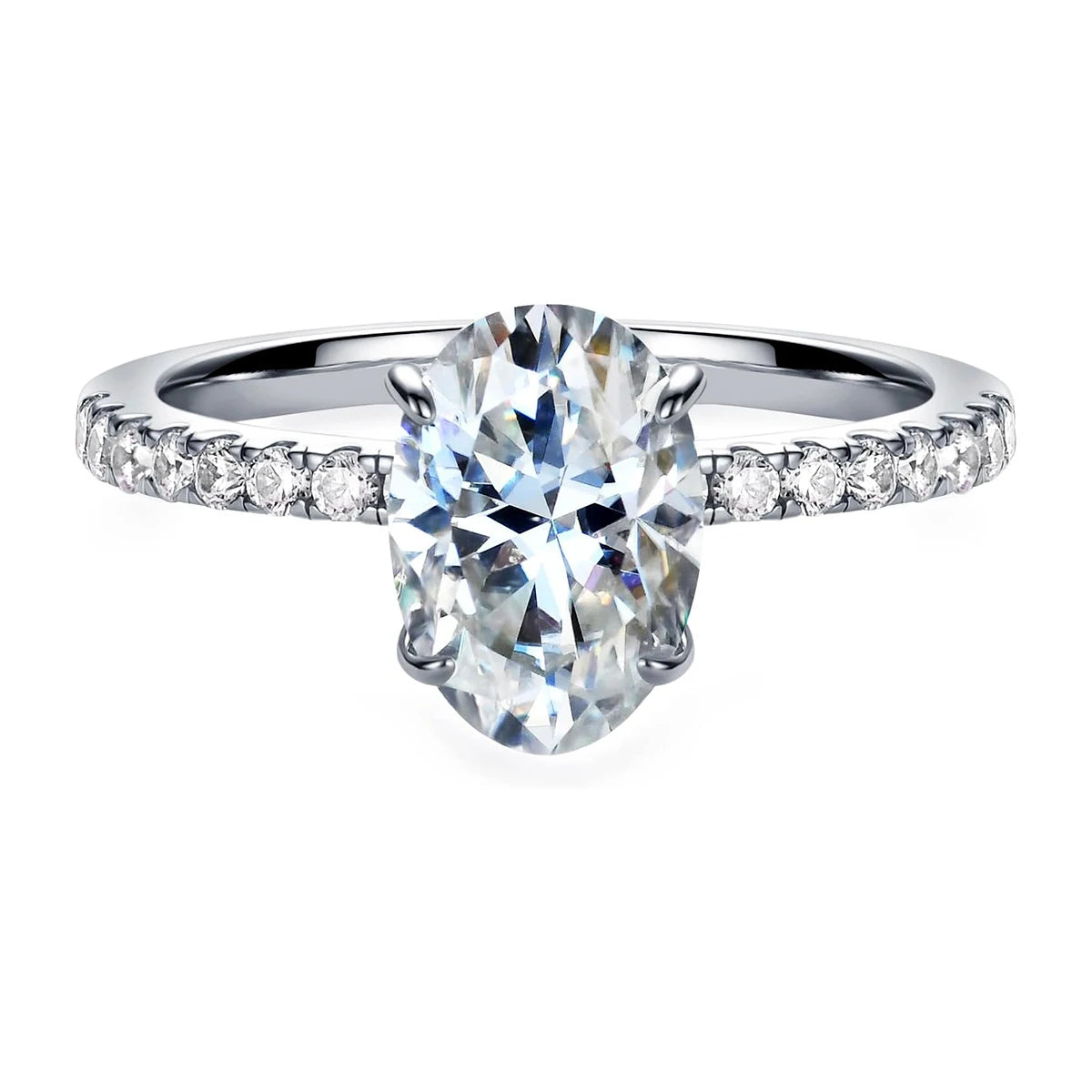 Anillo de moissanita de 2 quilates