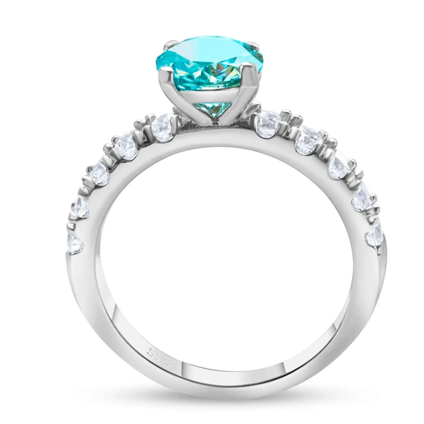 Anillo moissanita 1 quilate de Plata de Ley S925