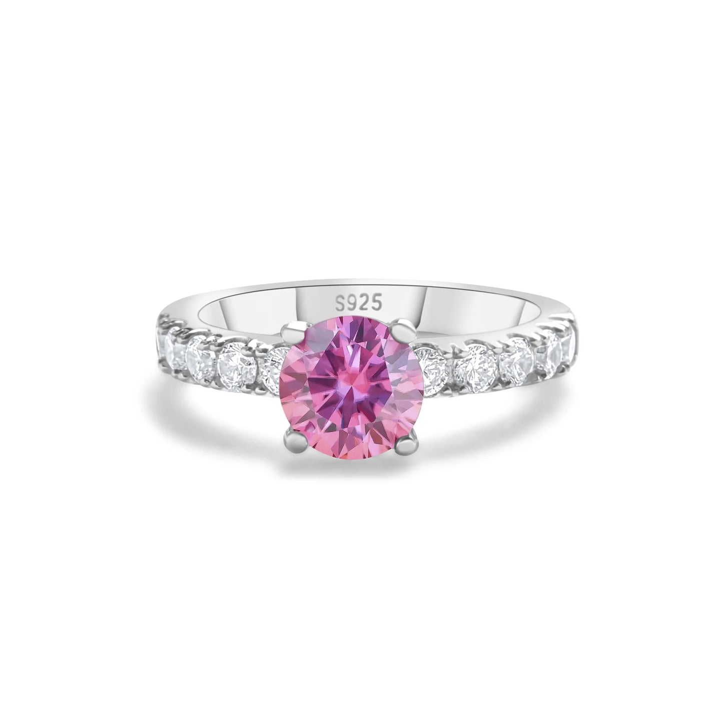 Anillo moissanita 1 quilate de Plata de Ley S925