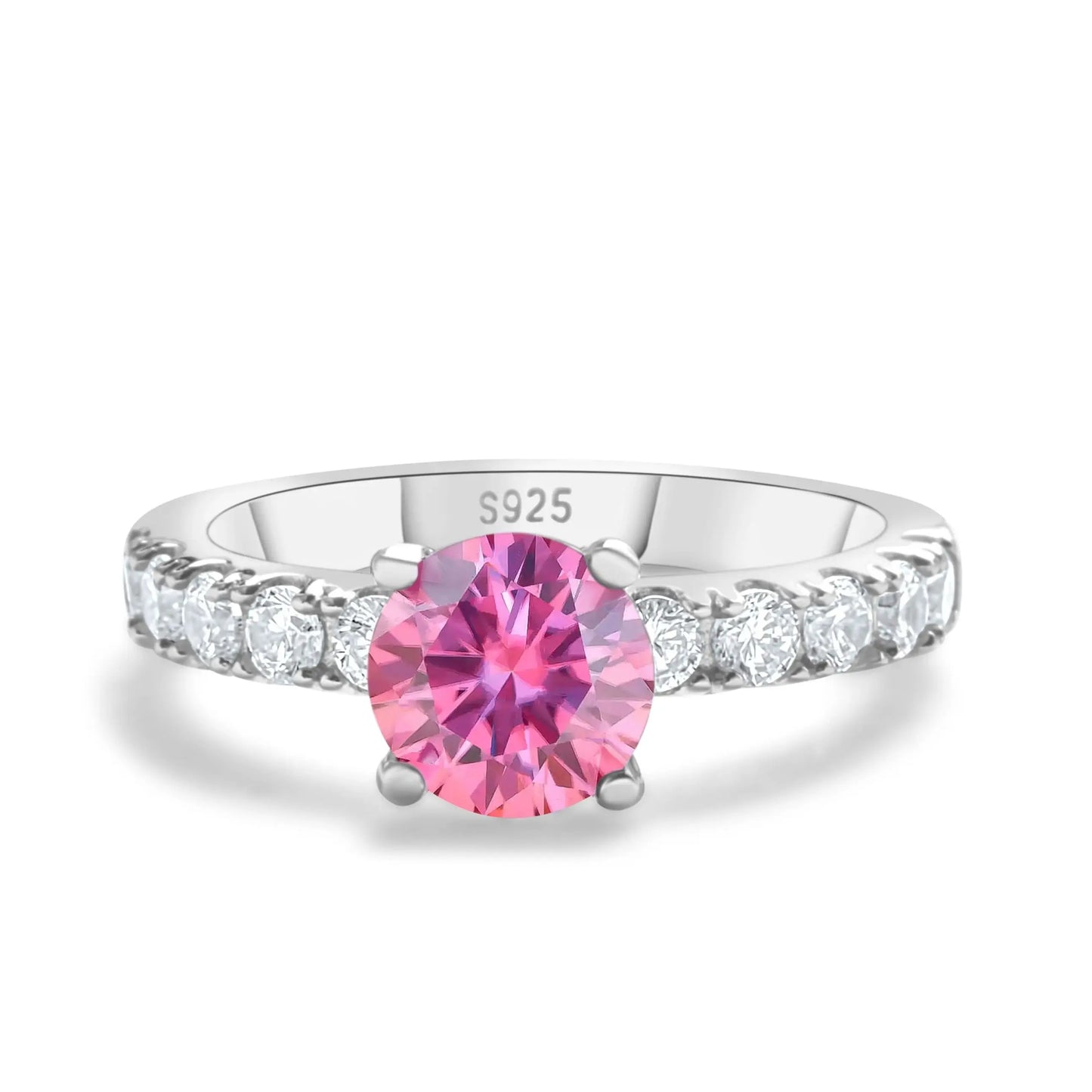 Anillo moissanita 1 quilate de Plata de Ley S925