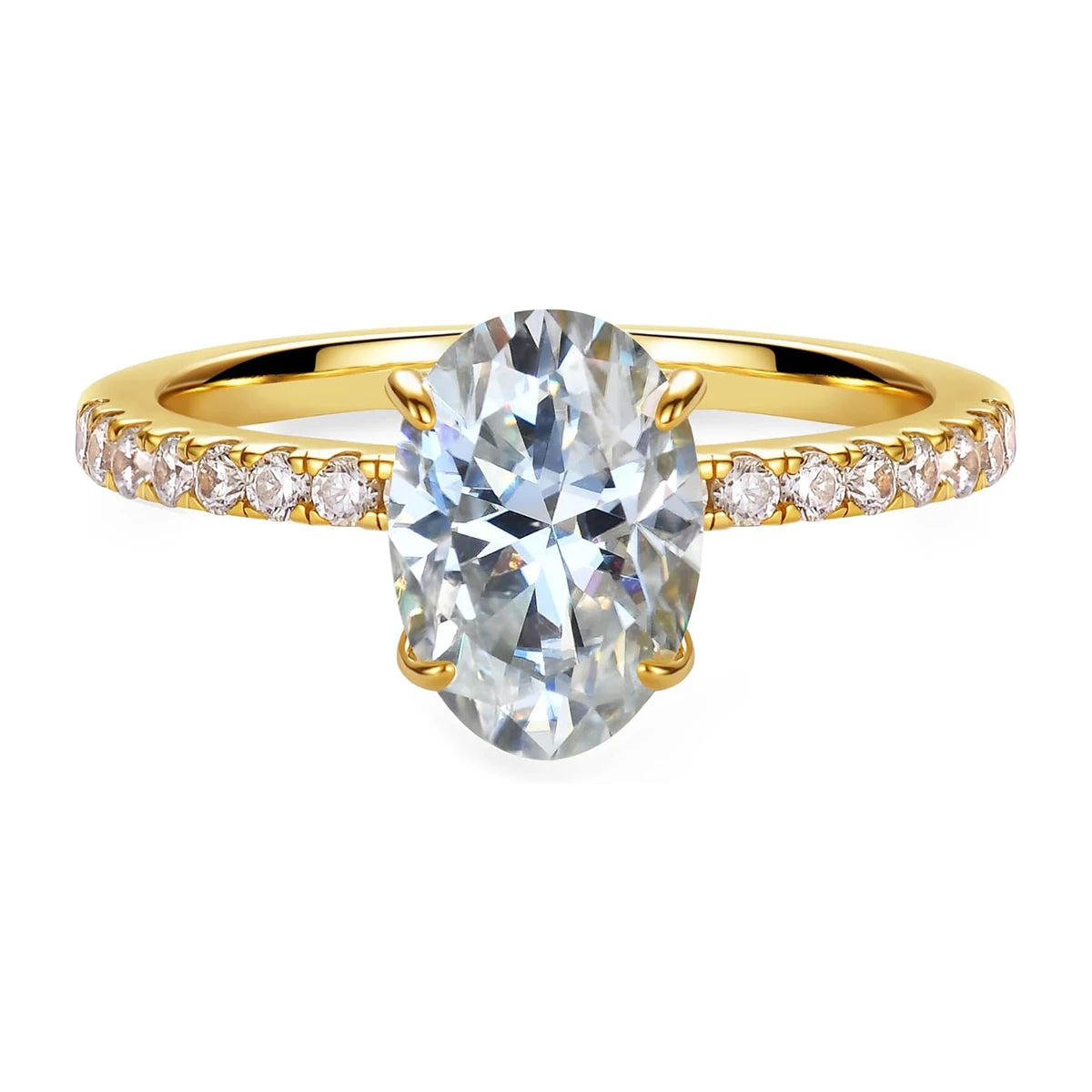 Anillo de moissanita de 2 quilates