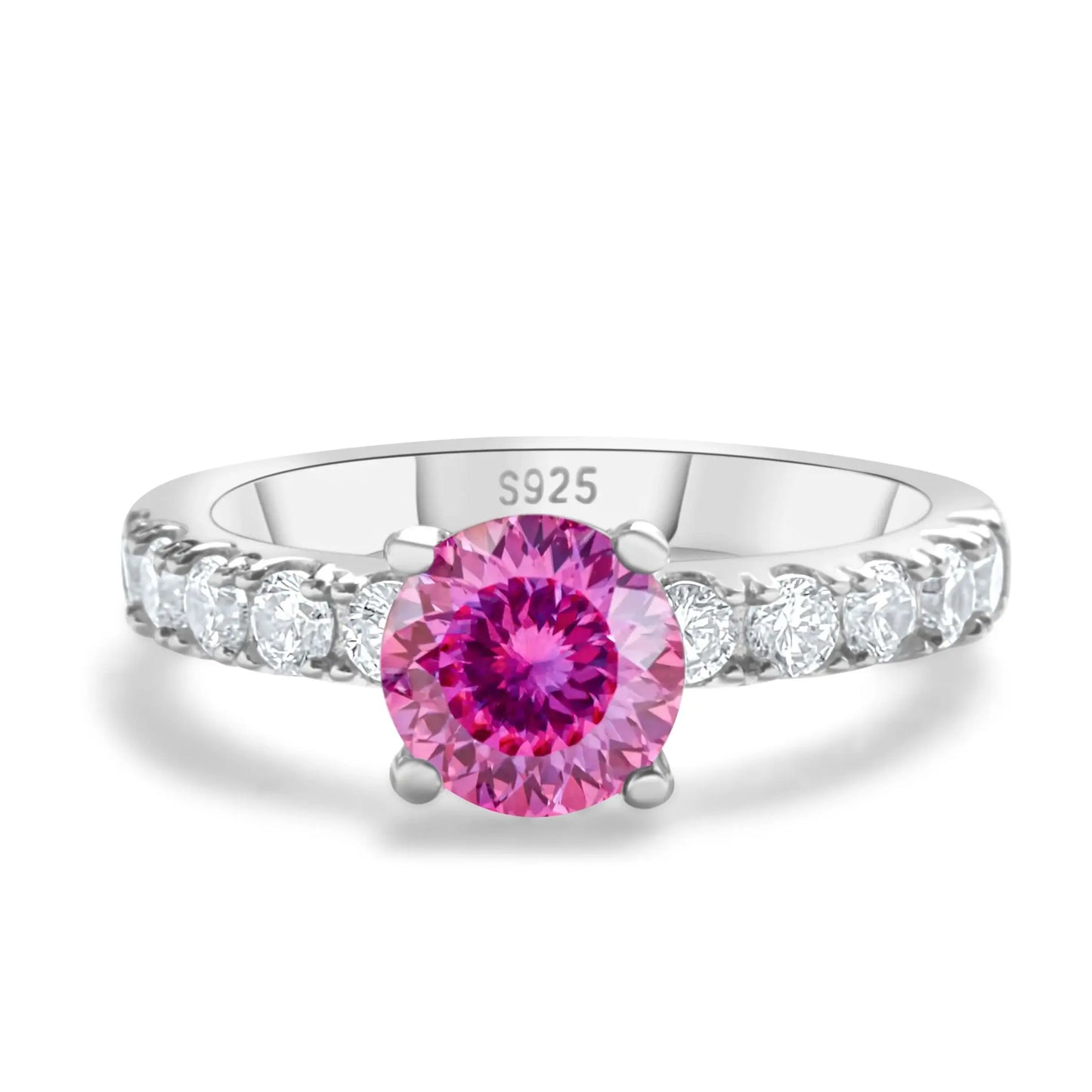 Anillo moissanita 1 quilate de Plata de Ley S925