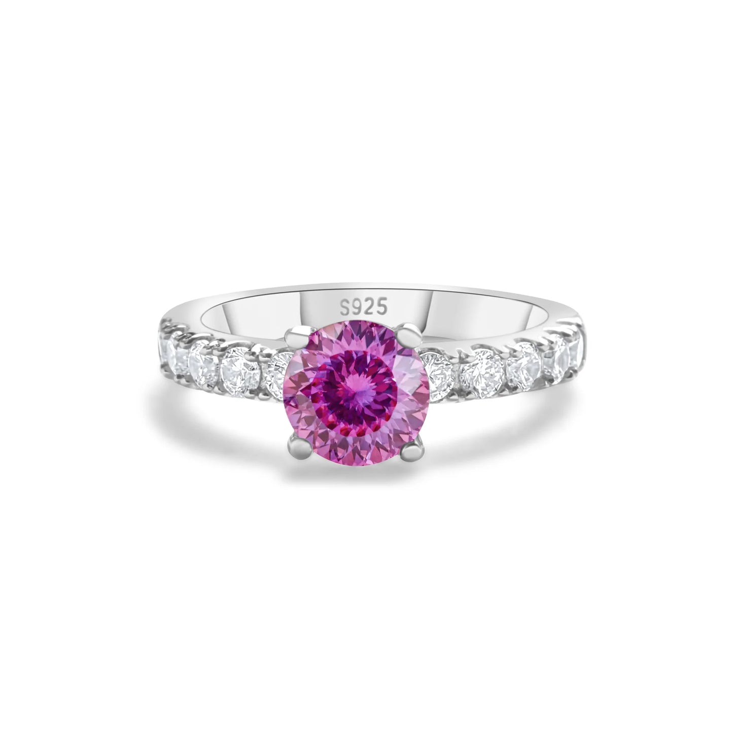 Anillo moissanita 1 quilate de Plata de Ley S925
