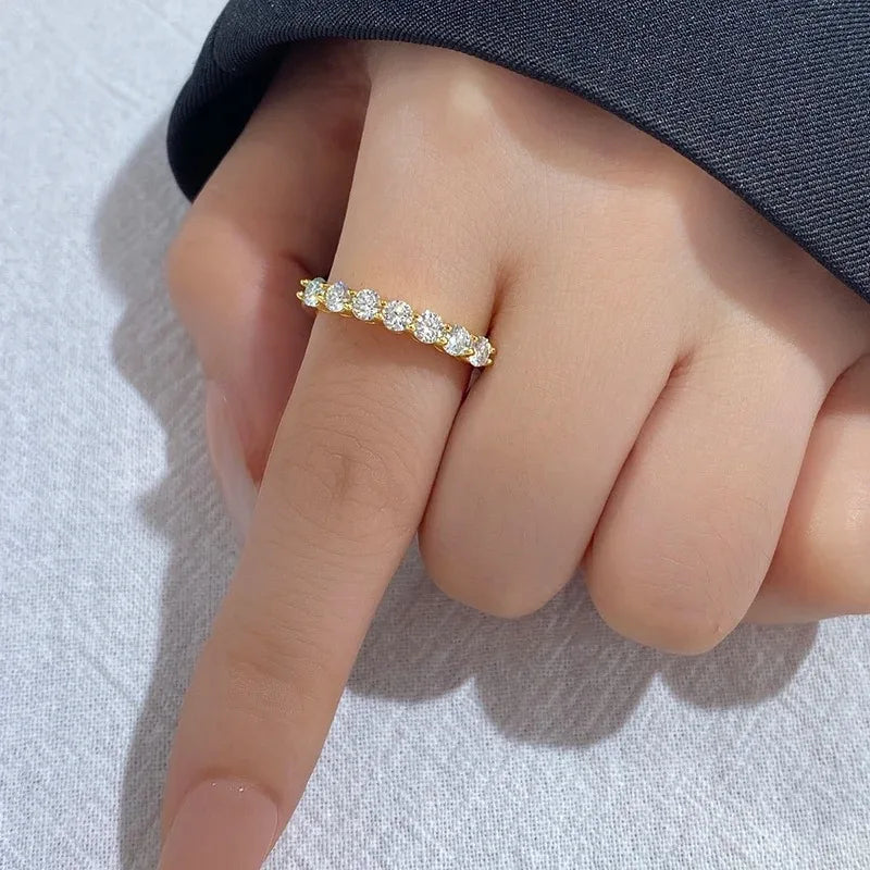 Anillo Moissanita en Plata de Ley 925 con certificado.