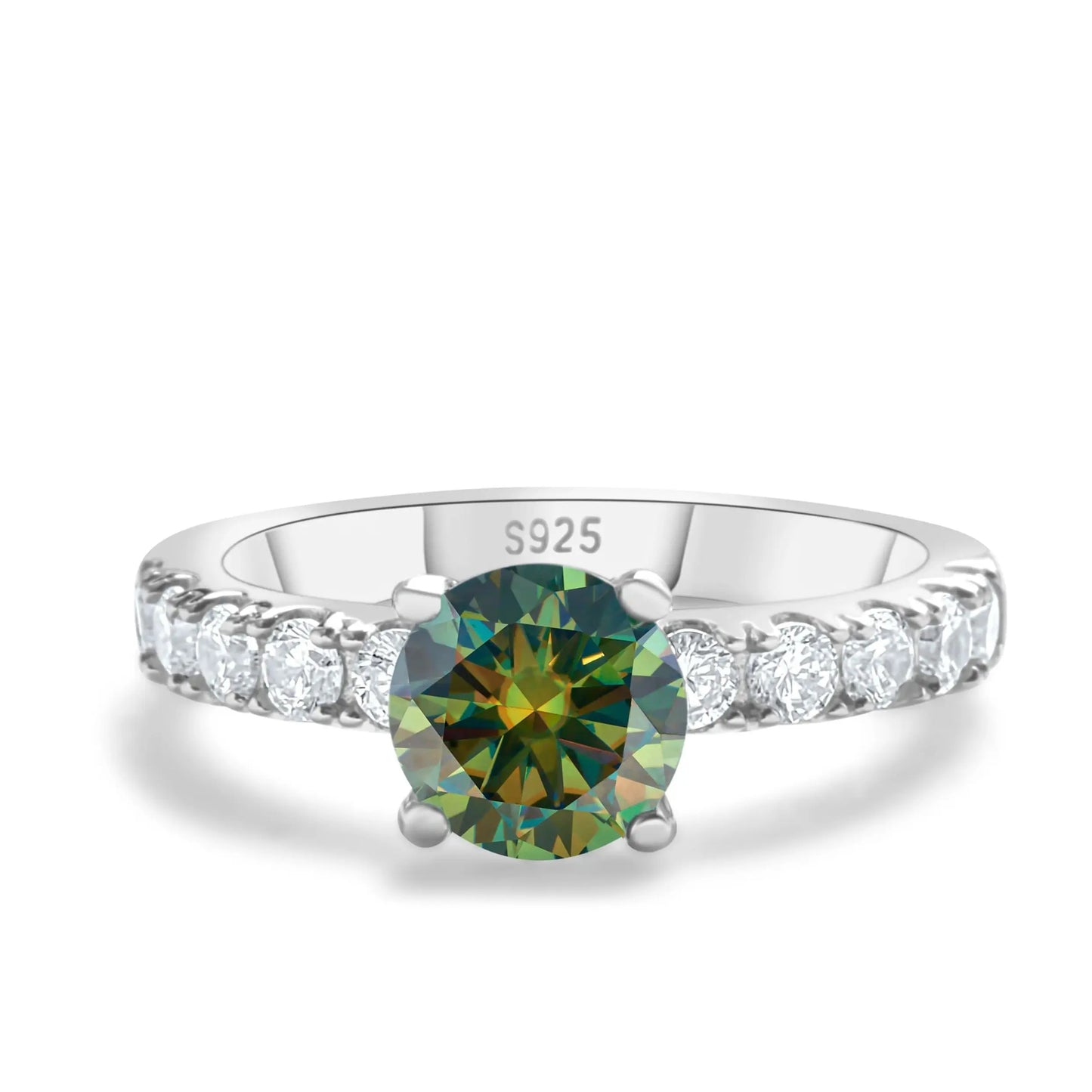 Anillo moissanita 1 quilate de Plata de Ley S925