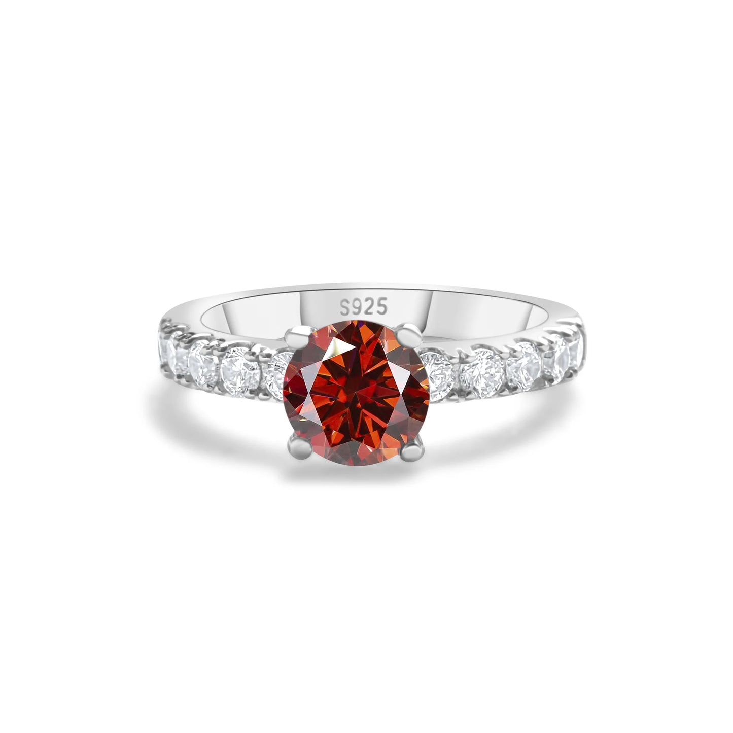 Anillo moissanita 1 quilate de Plata de Ley S925
