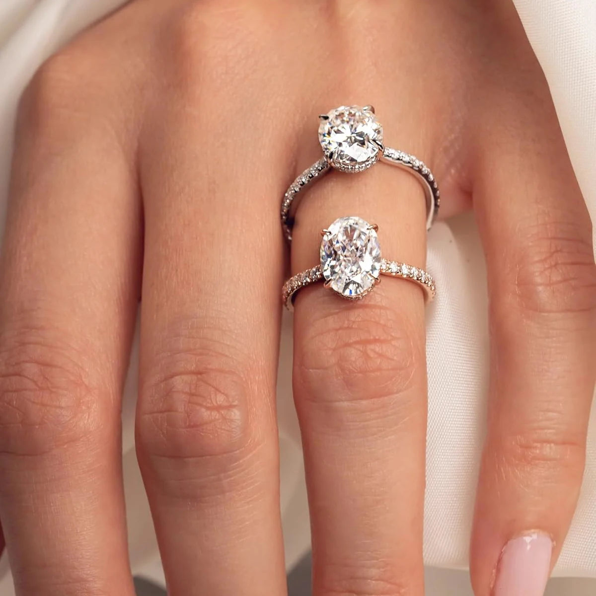 Anillo de moissanita de 2 quilates