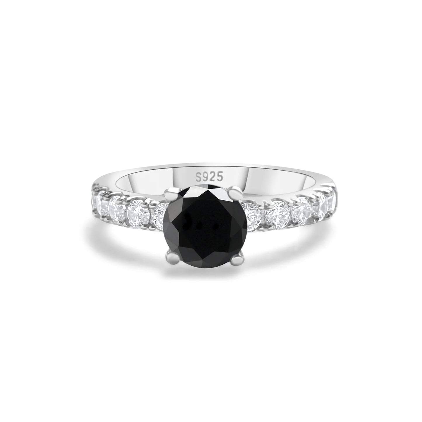 Anillo moissanita 1 quilate de Plata de Ley S925