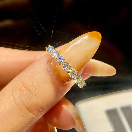 Anillo Moissanita en Plata de Ley 925 con certificado.