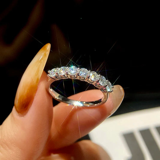 Anillo Moissanita en Plata de Ley 925 con certificado.
